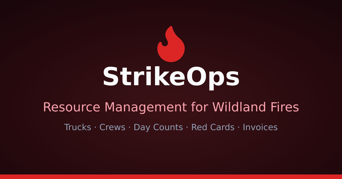 StrikeOps — Wildland Fire Contractor Operations Platform